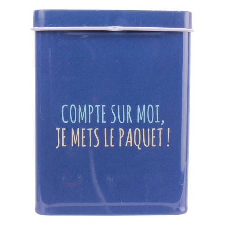 Boîte paquet cigarette bleu "je fais toujours un tabac !"