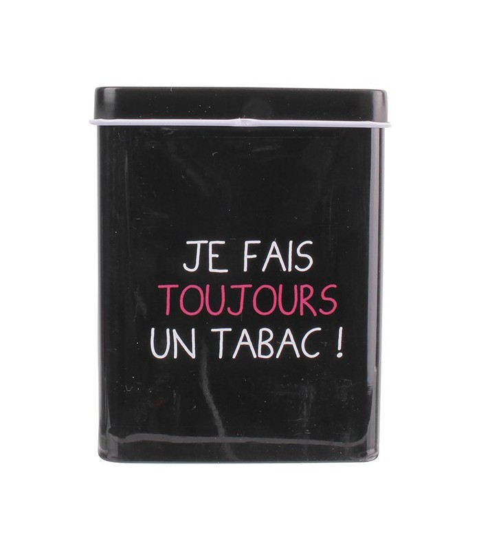 Boîte paquet cigarette noir "je fais toujours un tabac !"