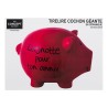 Tirelire cochon XL rouge "cagnotte pour ton anniv"