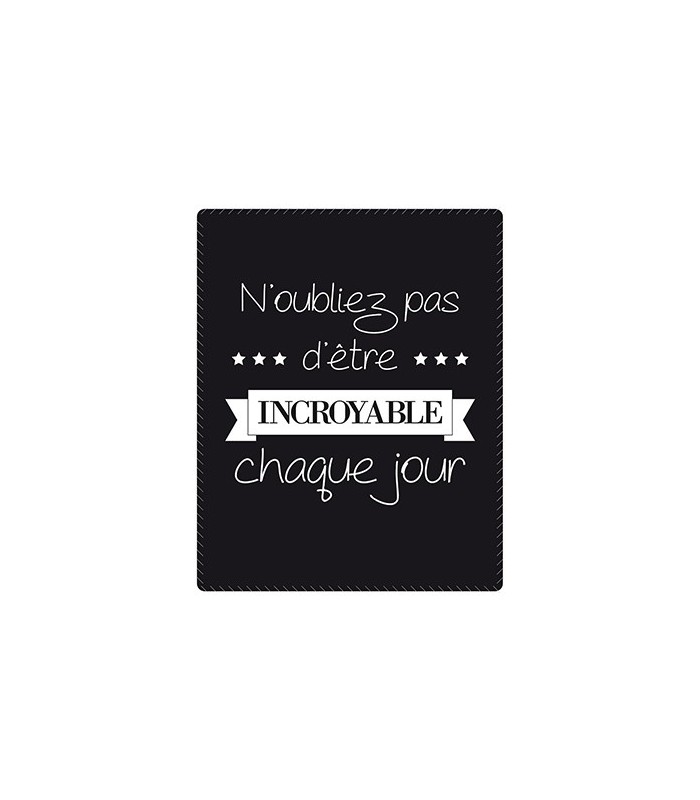 Couverture polaire noir 150x120 Etre Incroyable