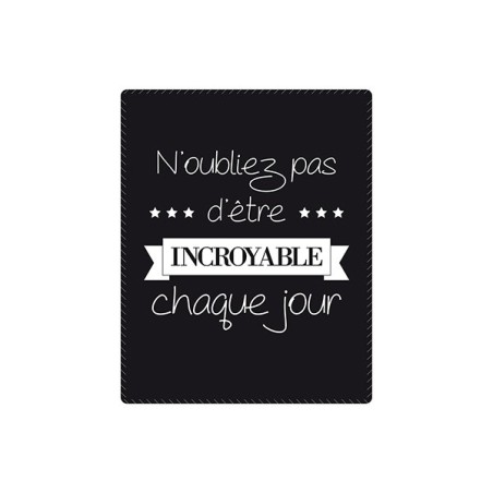 Couverture polaire noir 150x120 Etre Incroyable