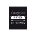 Couverture polaire noir 150x120 Suivez Vos Rêves