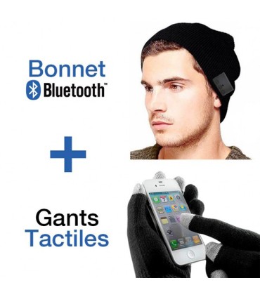 Pack bonnet Bluetooth + gants tactiles
