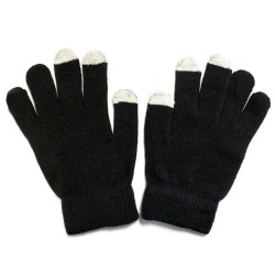Pack bonnet Noir stéréo Bluetooth + gants tactiles