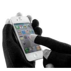 Pack bonnet Noir stéréo Bluetooth + gants tactiles