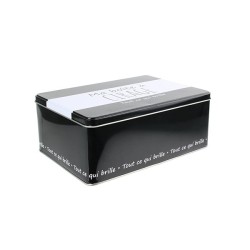 Boîte de rangement métal Noir "Ma boîte à cirage"