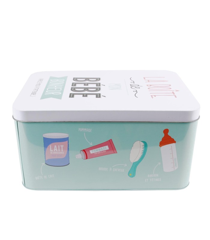 Boîte de rangement métalique pour bébé