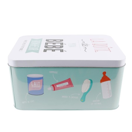 Boîte de rangement métalique pour bébé