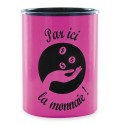 Tirelire digitale rose 'Par ici la monnaie'