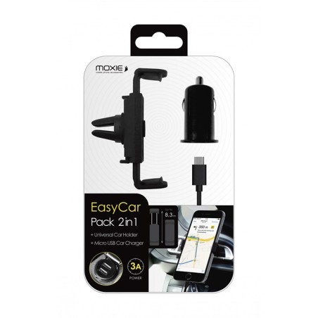 Pack 2 en 1 support universel voiture + chargeur pour iPhone