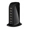 Station de chargement 6 USB, smart tower black