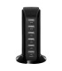 Station de chargement 6 USB, smart tower black