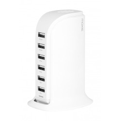 Station de chargement 6 USB, smart tower black