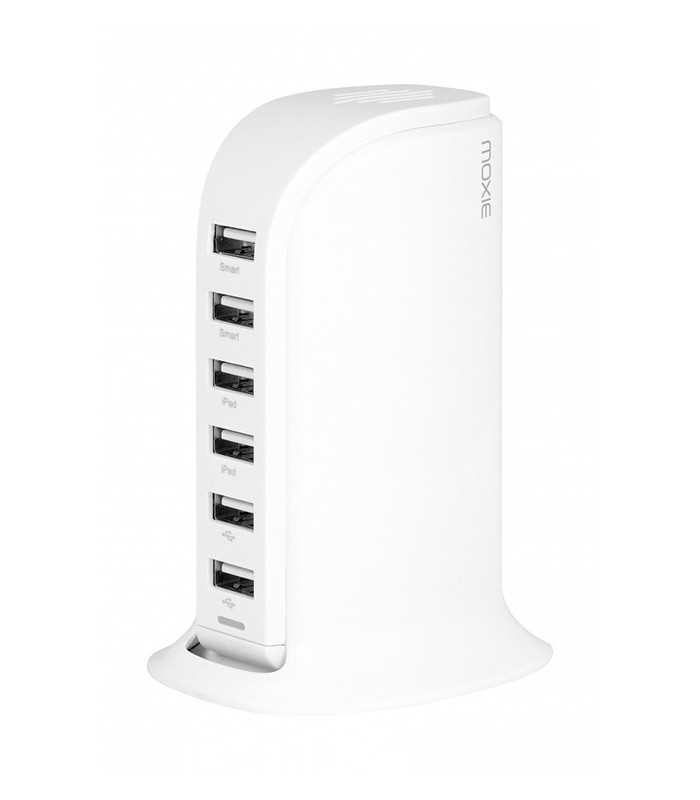 Station de chargement 6 USB, smart tower white