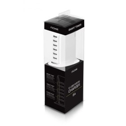 Station de chargement 6 USB, smart tower black