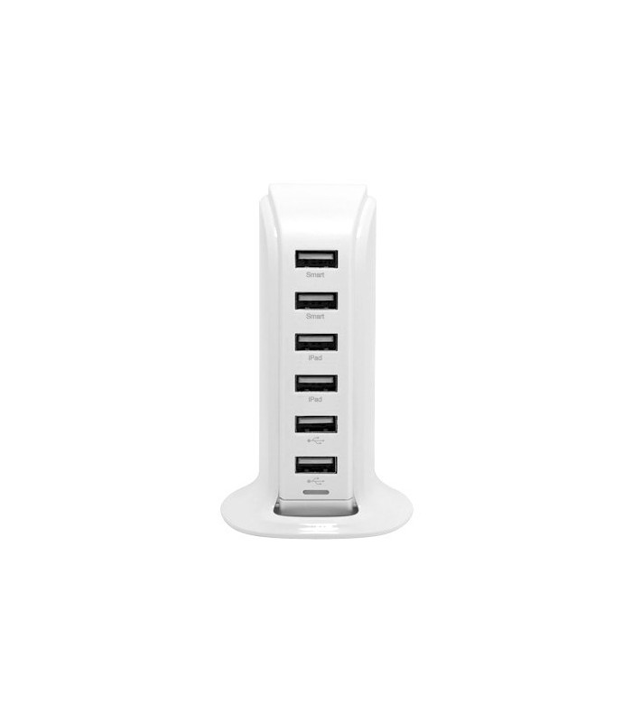 Station de chargement 6 USB, smart tower black