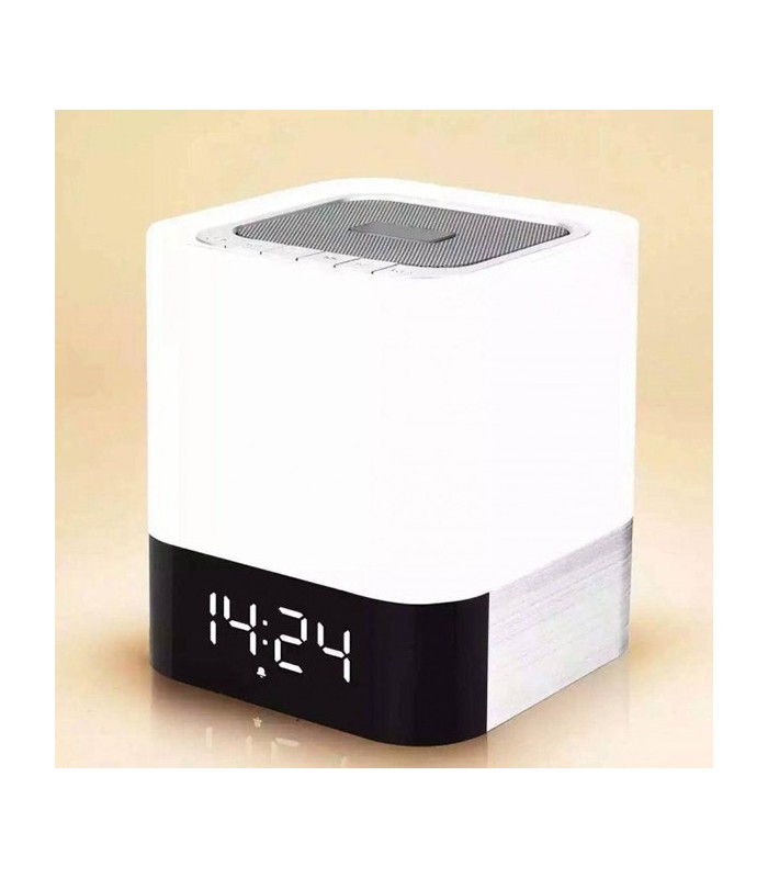 Enceinte Bluetooth 3 intensités lumineuses + réveil