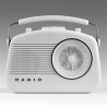 Radio rétro 60's Bluetooth blanche