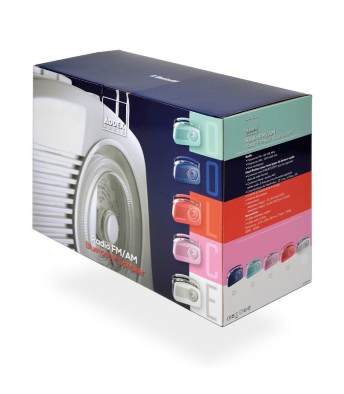 Radio rétro 60's Bluetooth blanche