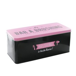 Boîte métal noir et rose Bar à Brushing
