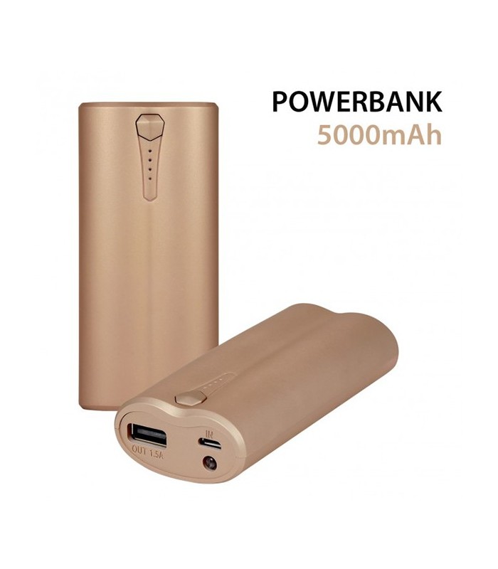 Batterie externe portative, Powerbank 5000 mAh gold
