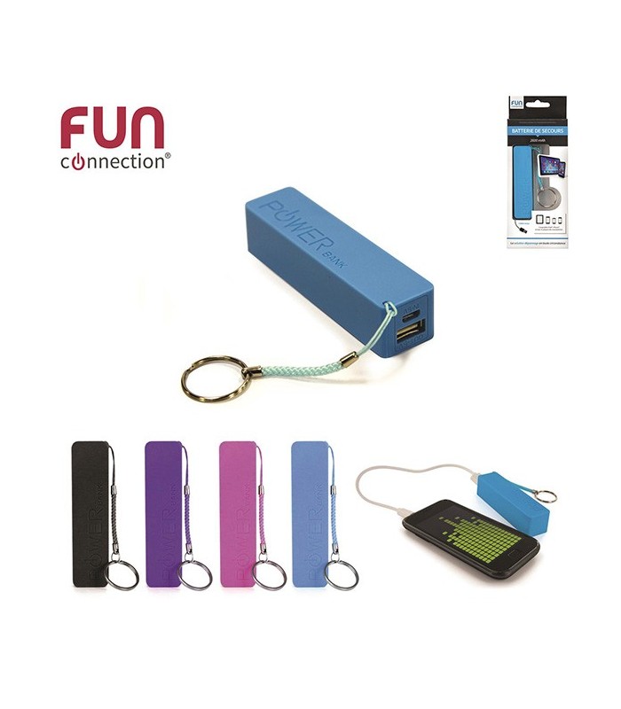 Batterie de secours 2600 mAh, bleu