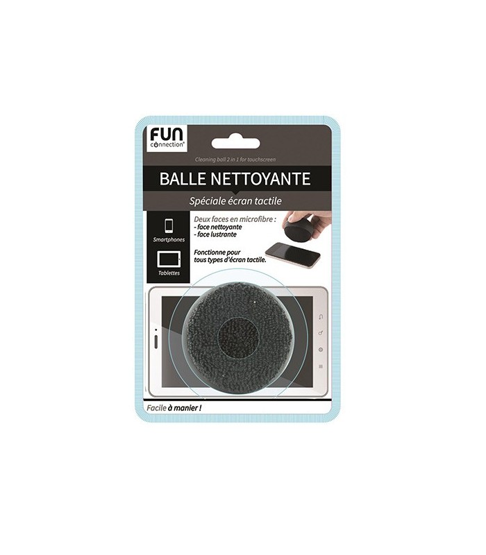 Boule nettoyante 2 en 1 spéciale écran tactile, noir