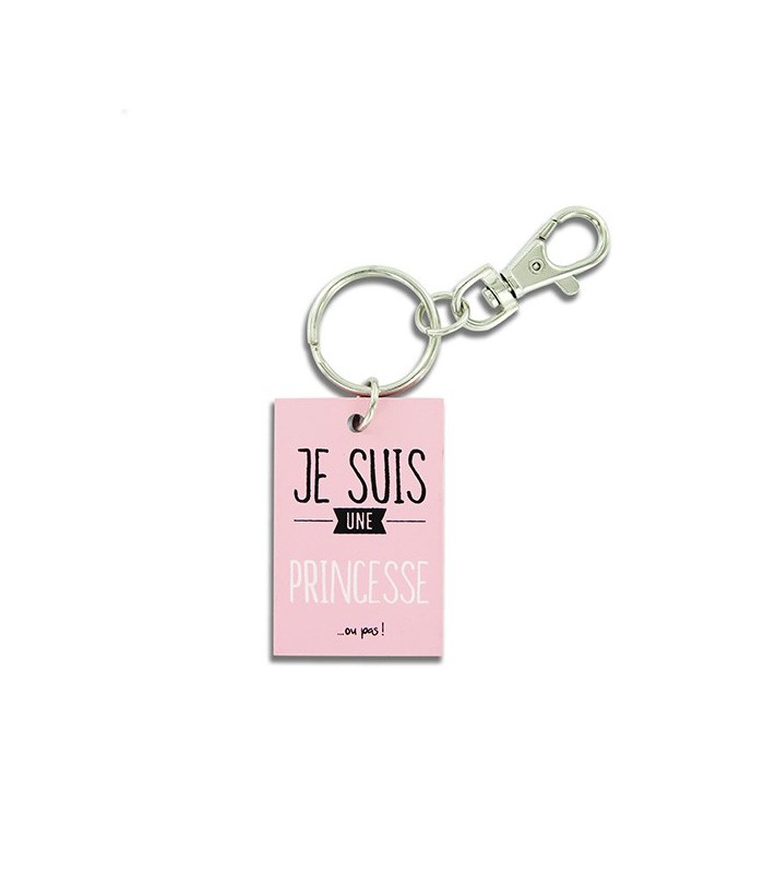 Porte-clés en bois " Je suis une Princesse... ou pas "