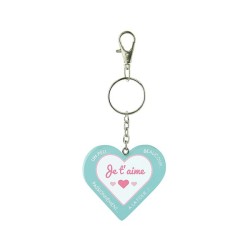 Porte-clés en bois " La Balade c'est mieux A Deux "