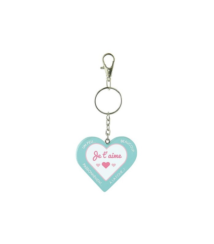 Porte-clés en bois " La Balade c'est mieux A Deux "