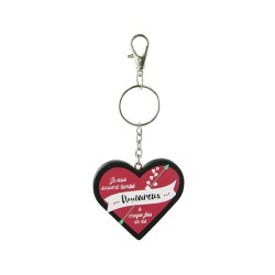 Porte-clés en bois " Je suis souvent tombé...amoureux...à chaque fois de toi "