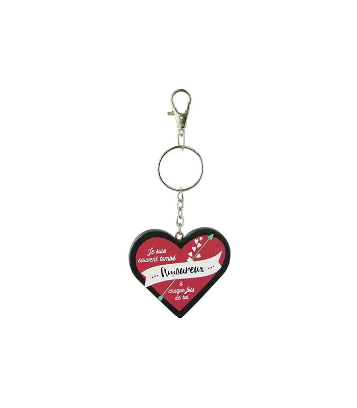 Porte-clés en bois " La Balade c'est mieux A Deux "