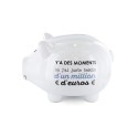 Tirelire XL cochon blanc " Y'a des moments où j'ai juste besoin d'un million € d'euros € " "