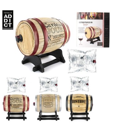 Distributeur de vin Tonneau 3L, gris