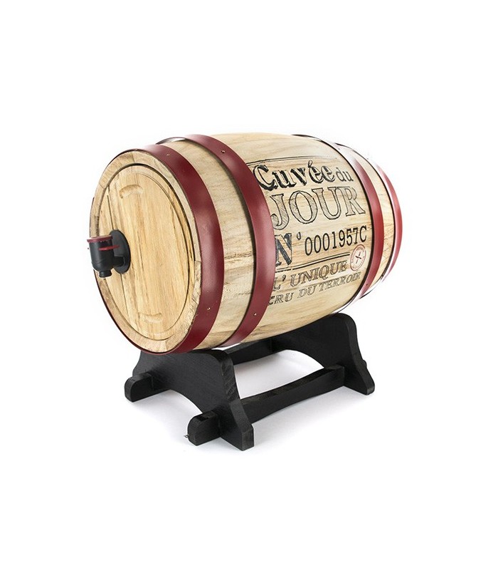 Distributeur de vin Tonneau 3L "Cuvée du Jour", rouge