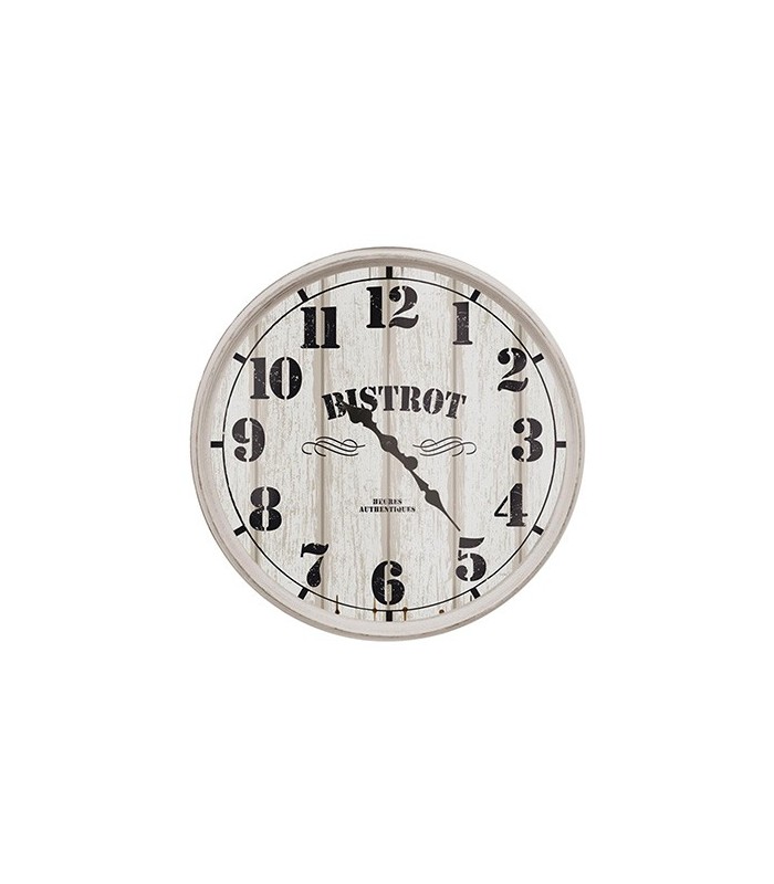 Horloge 50cm bistrot, beige