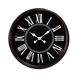 Horloge 50cm bistrot, noir