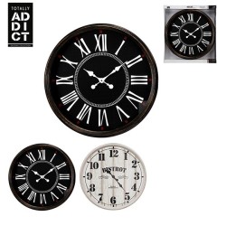 Horloge 50cm bistrot, noir