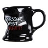 Mug déformé "Personne n'est parfait", noir