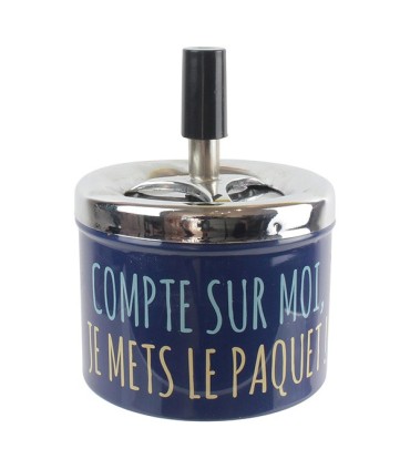 Cendier poussoir "Brunes, blondes, il en faut pour tout le monde...", blanc