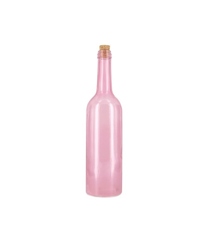 Bouteille lumineuse, rose