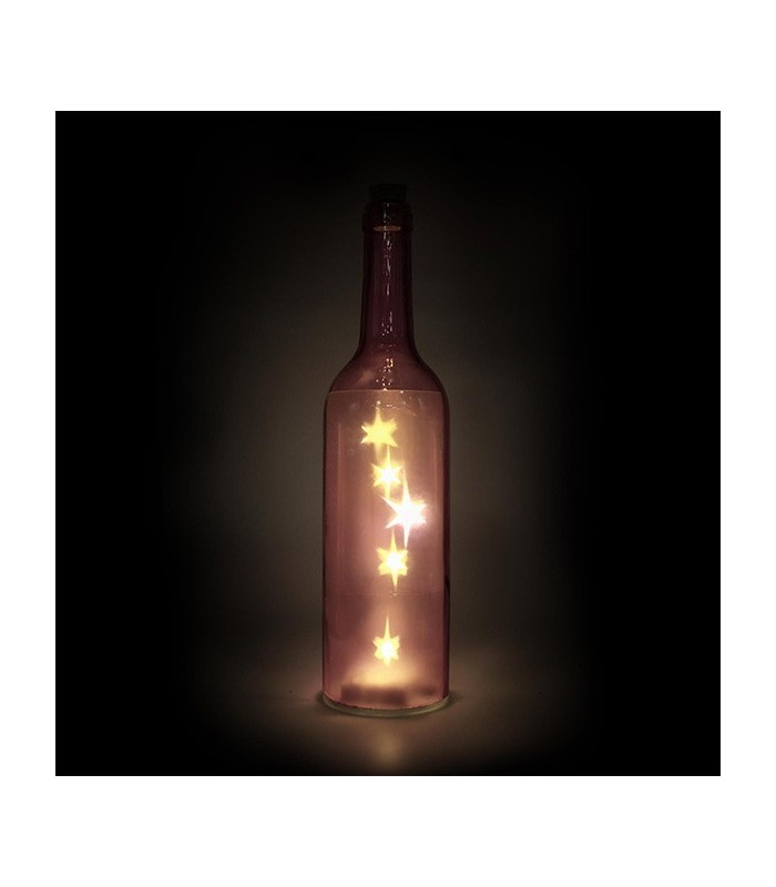 Bouteille lumineuse, bleue