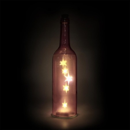 Bouteille lumineuse, bleue