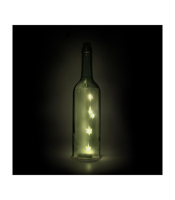 Bouteille lumineuse, verte