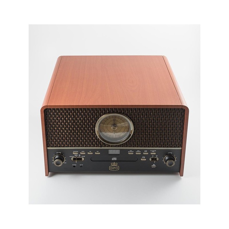Tourne disque radio cassette CD Chesterton bois