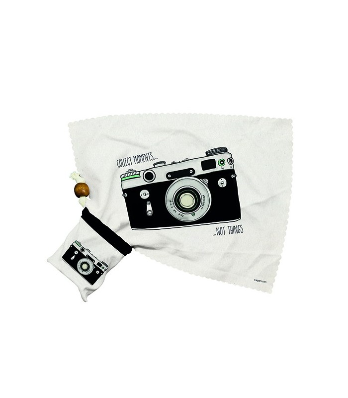 Nettoie-lunettes appareil photo "Collect Moments Not Things"