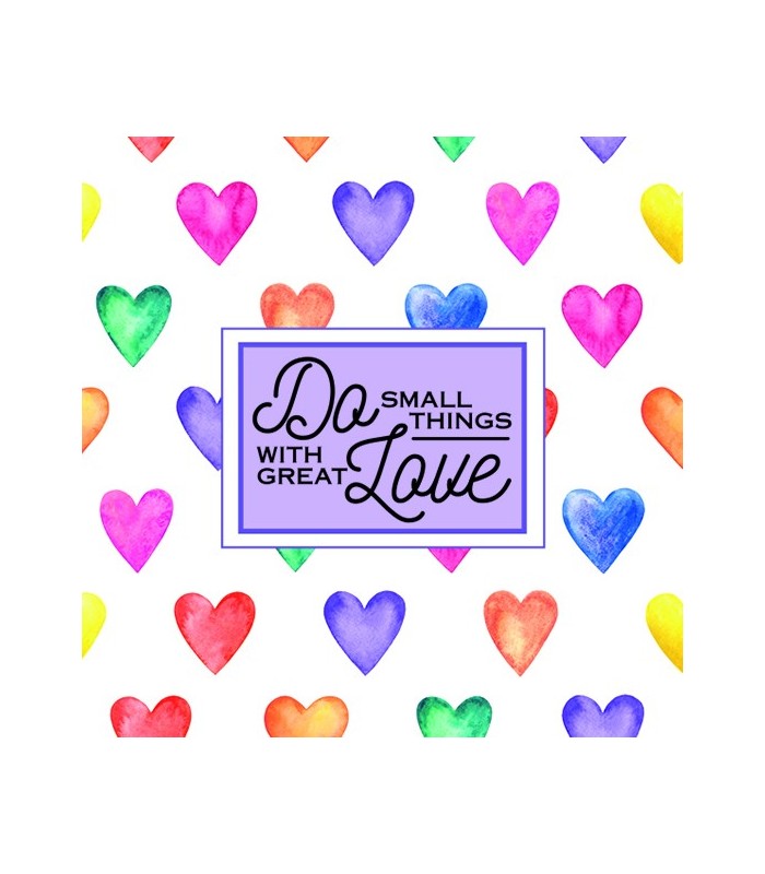 Nettoie-lunettes coeurs "Do small things with great love"