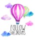 Nettoie-lunettes montgolfière "Follow your dreams"