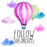 Nettoie-lunettes montgolfière "Follow your dreams"