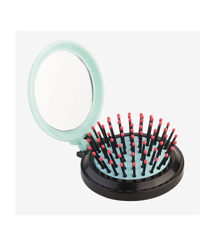Brosse à cheveux + miroir "Good luck"